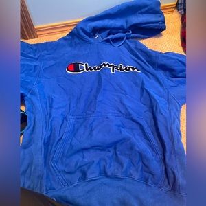 Blue champion hoodie